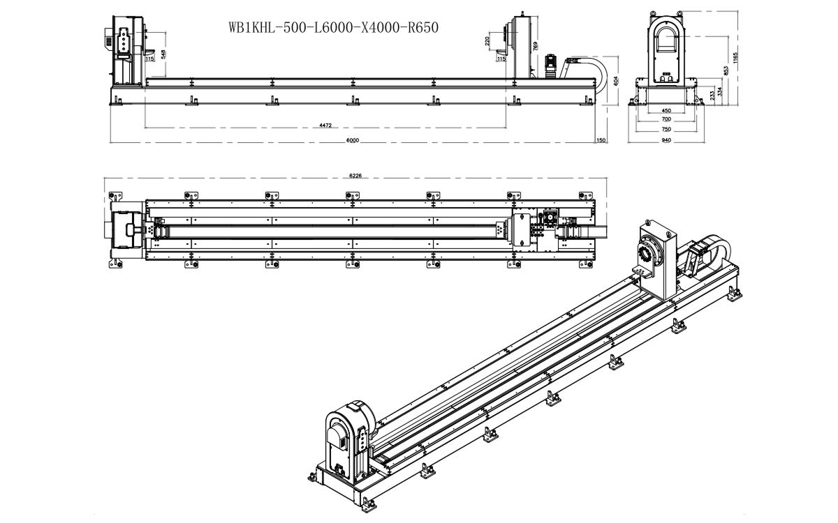 Габаритные размеры WB1KHL-500_1000_1500