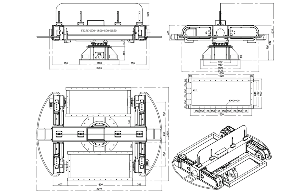 Габаритные размеры WB3SC-500_1000