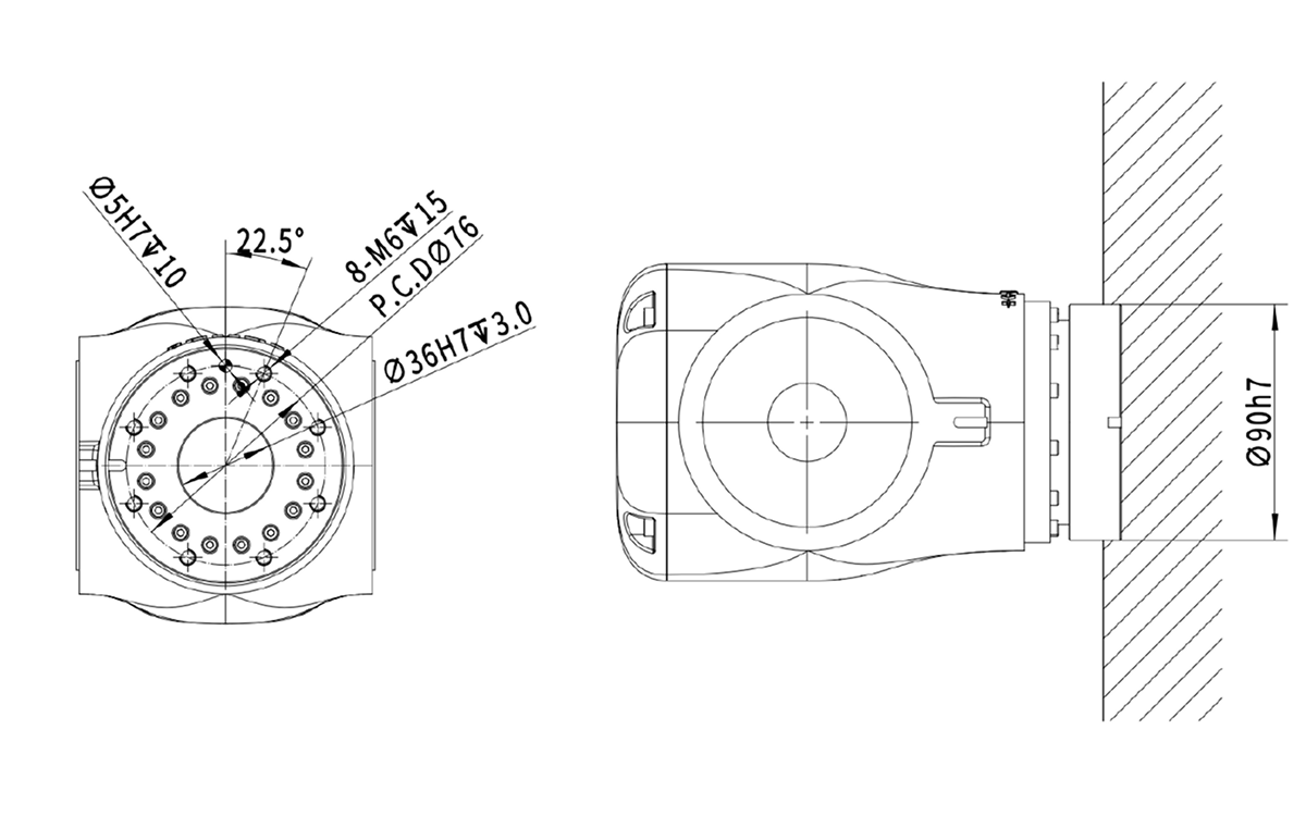 Чертеж фланца RA20-12